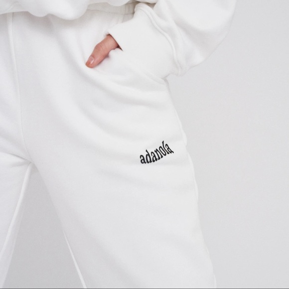 ADANOLA White Straight Leg Sweatpants - Picture 2 of 16